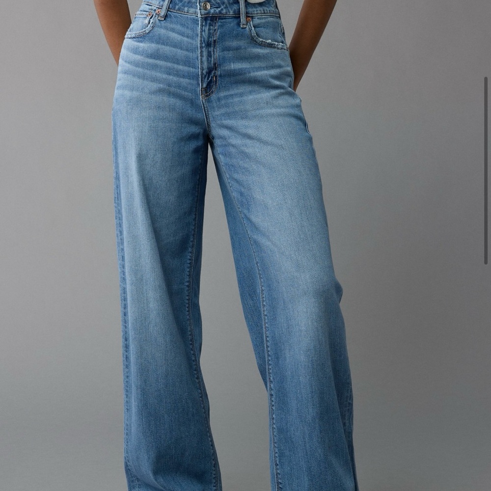 American Eagle Outfitters Blue wide-Leg Jeans